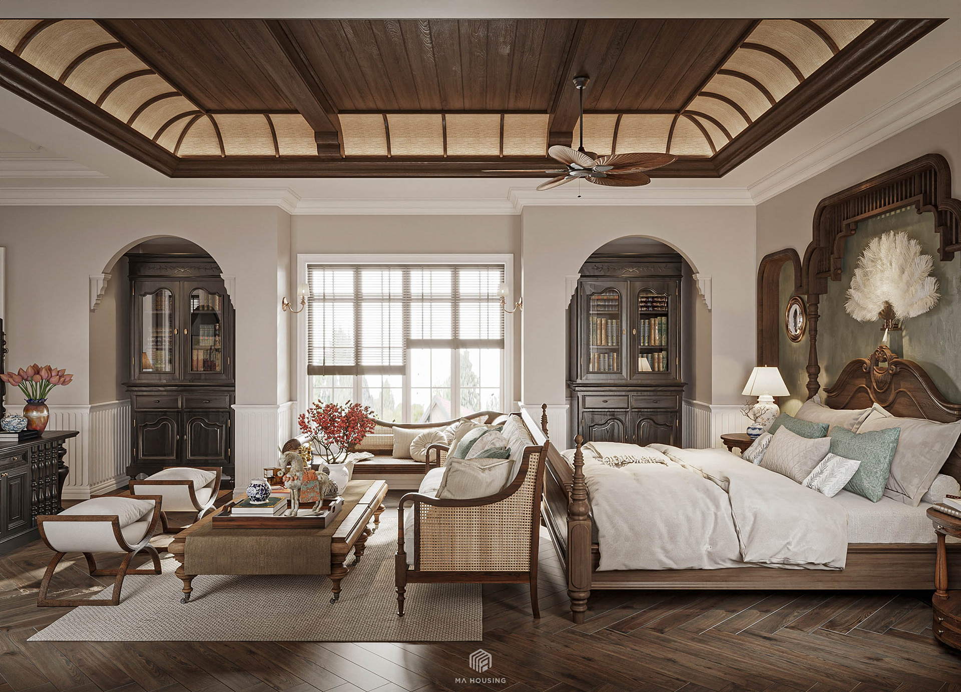 NGUYEN GIA THIEU 别墅主卧室 2丨越南河内丨MA housing-12