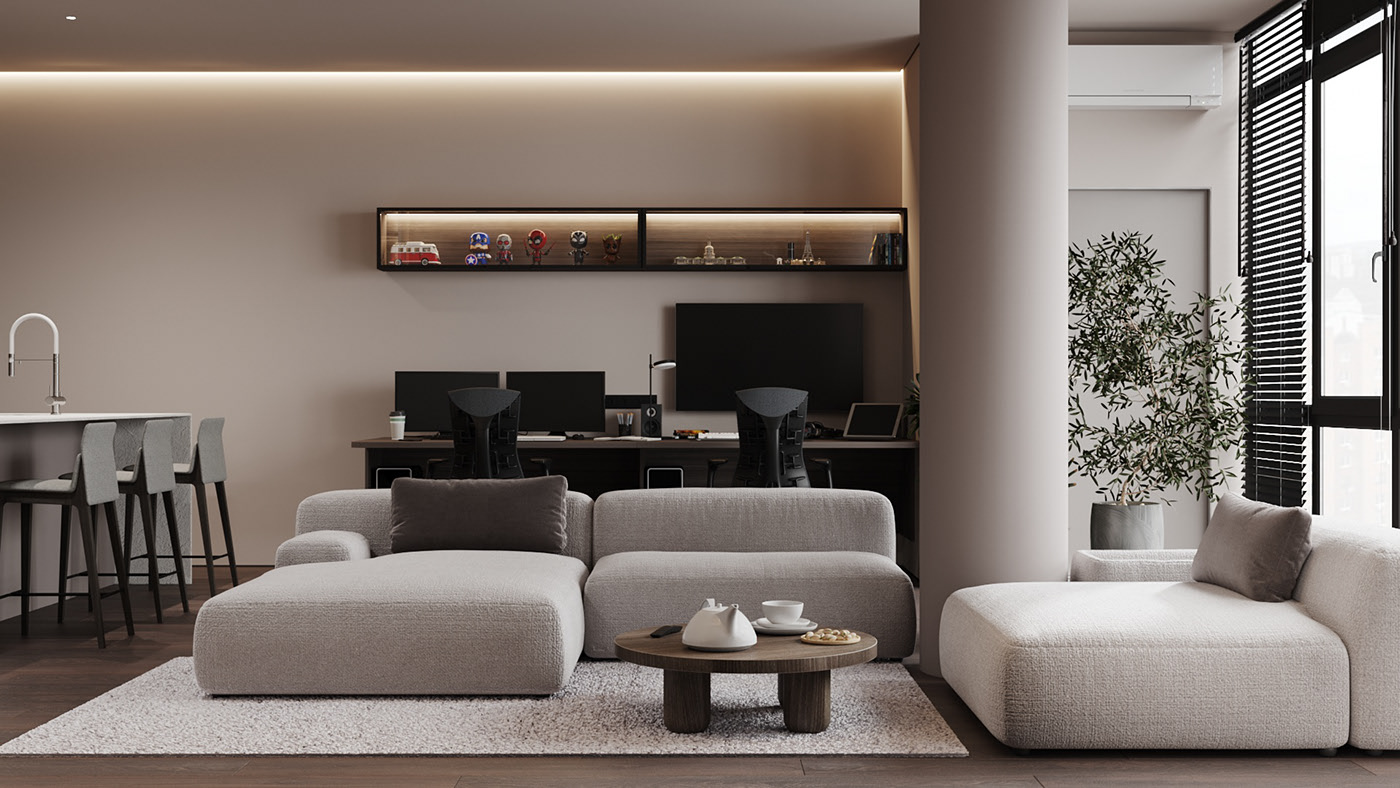 中性色系公寓设计-0