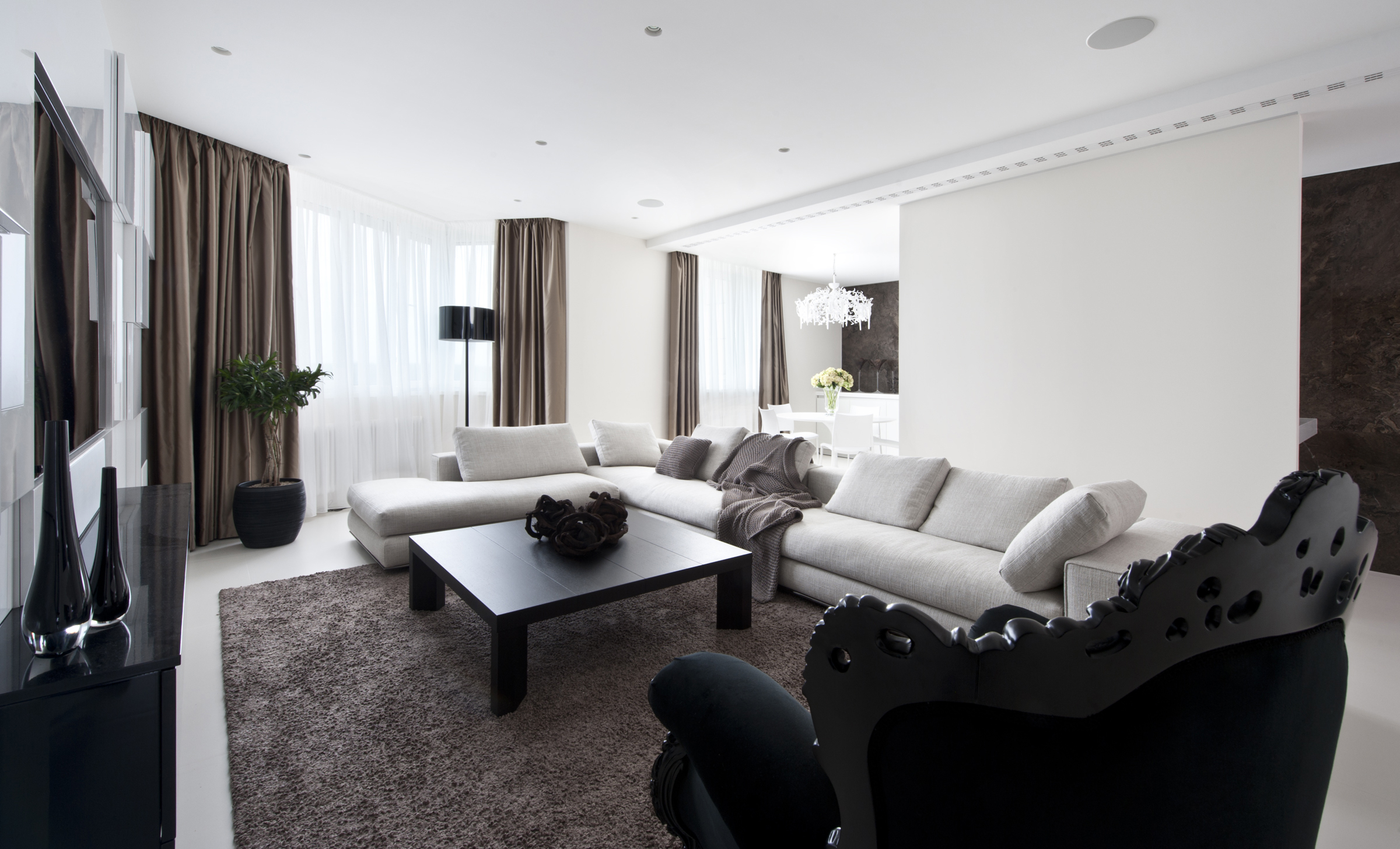 The interior of the apartment is 200 m  in Zelenograd Alexandra Fedorova-0