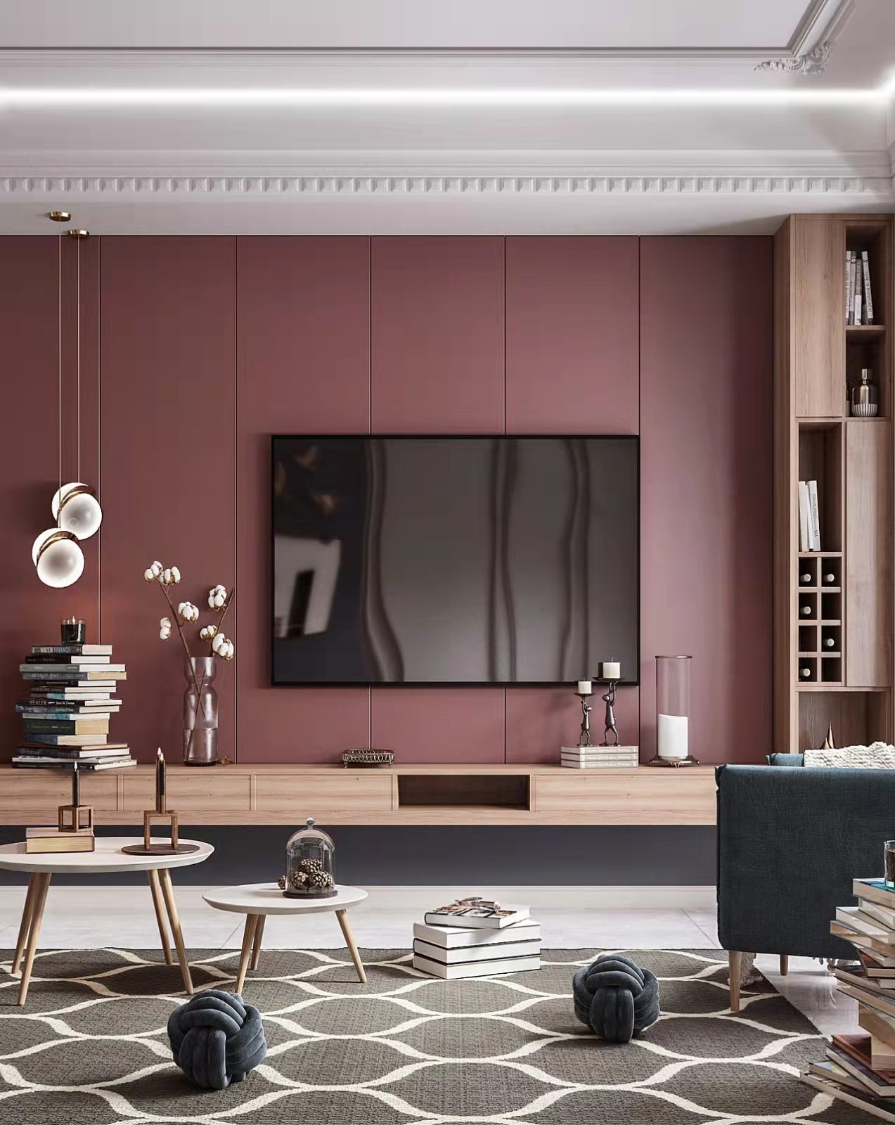 现代轻奢混搭风客餐厅，演绎时尚与高雅-4