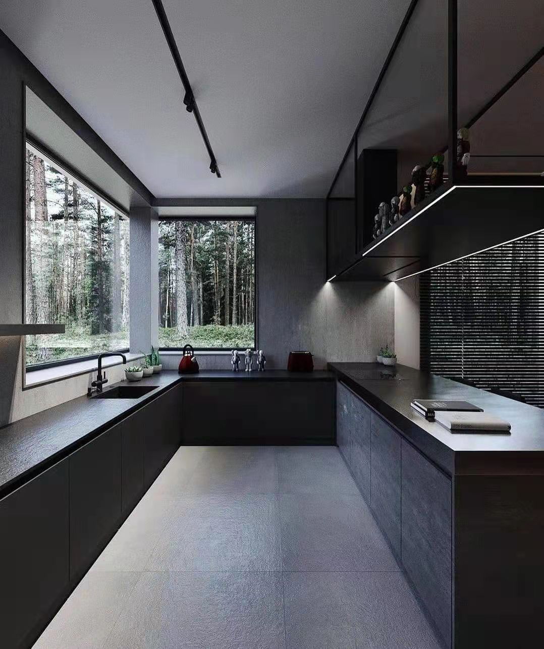 黑白现代别墅设计-12