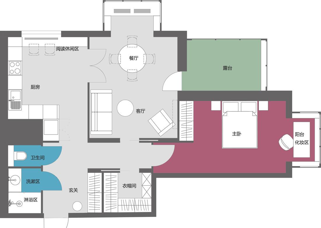 潮白河畔的幸福绿意居所室内设计-20