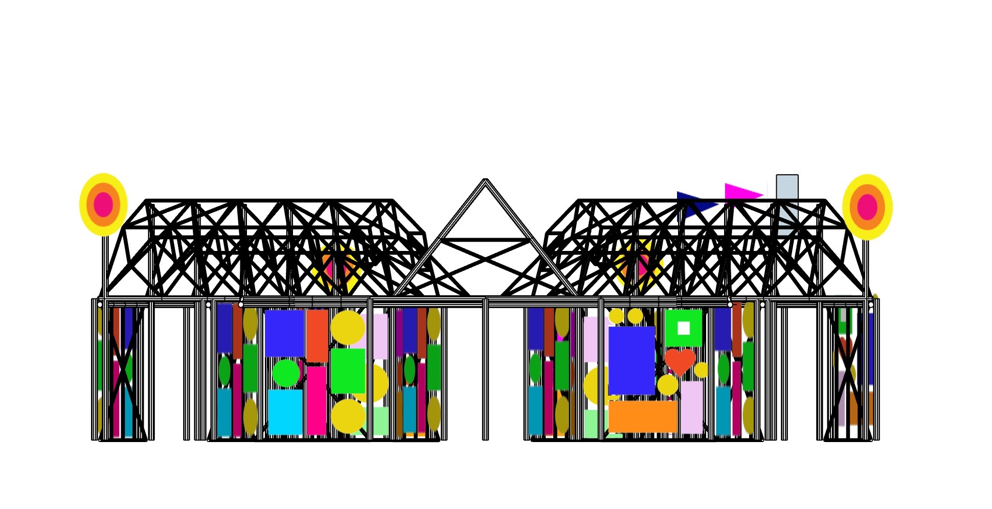 透视竹装置丨英国伦敦丨Morag Myerscough-41