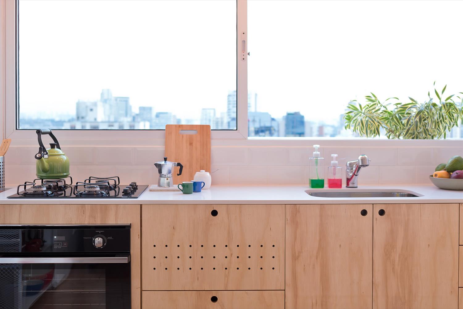 巴西圣保罗木质公寓,城市美景尽收眼底-8