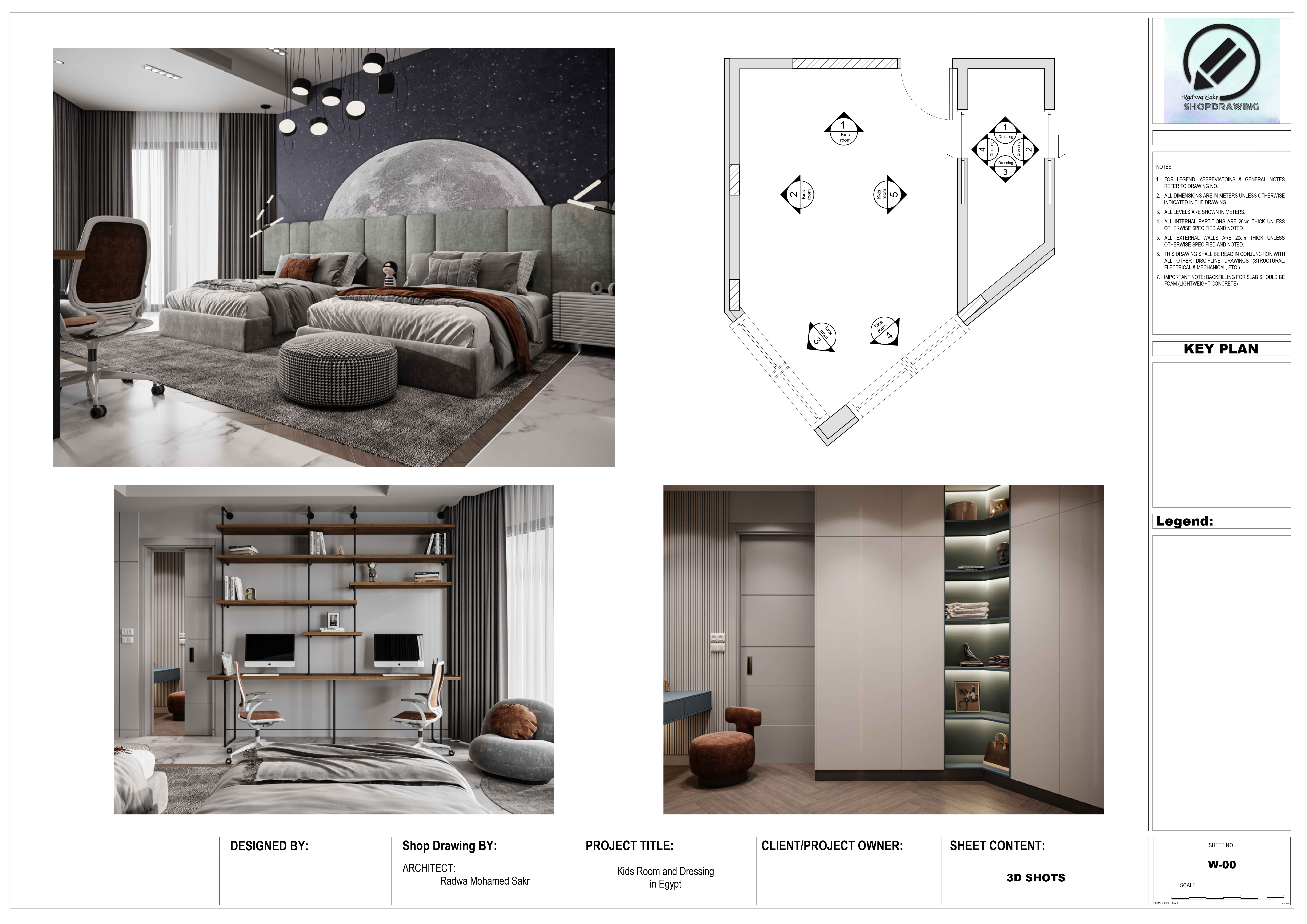Shop Drawing For kids Room-8