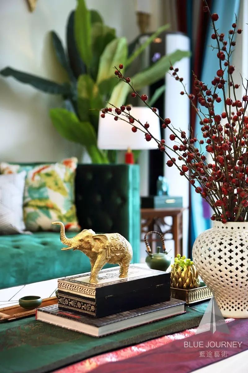 【軟裝設計】藍途新作 | 惠東小徑海岸城花園一期东南亚风格別墅樣板房-26