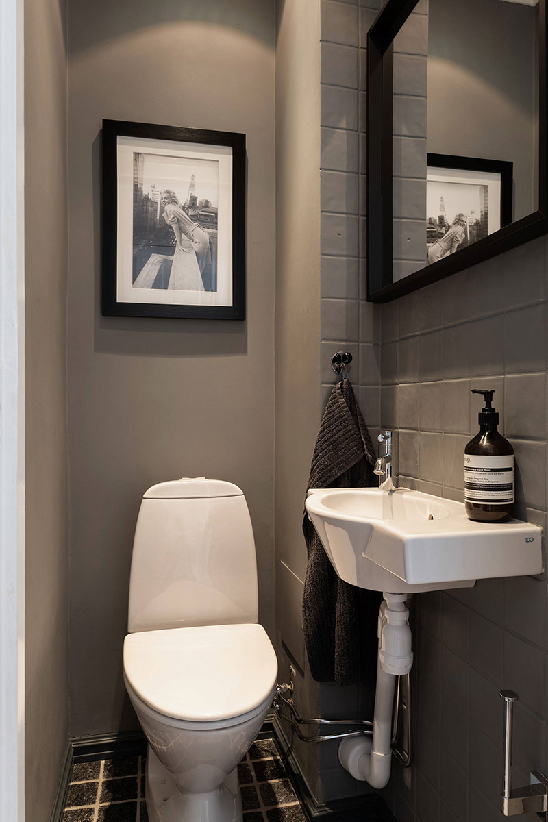 斯德哥尔摩 84 平米魅力暗色调公寓-19