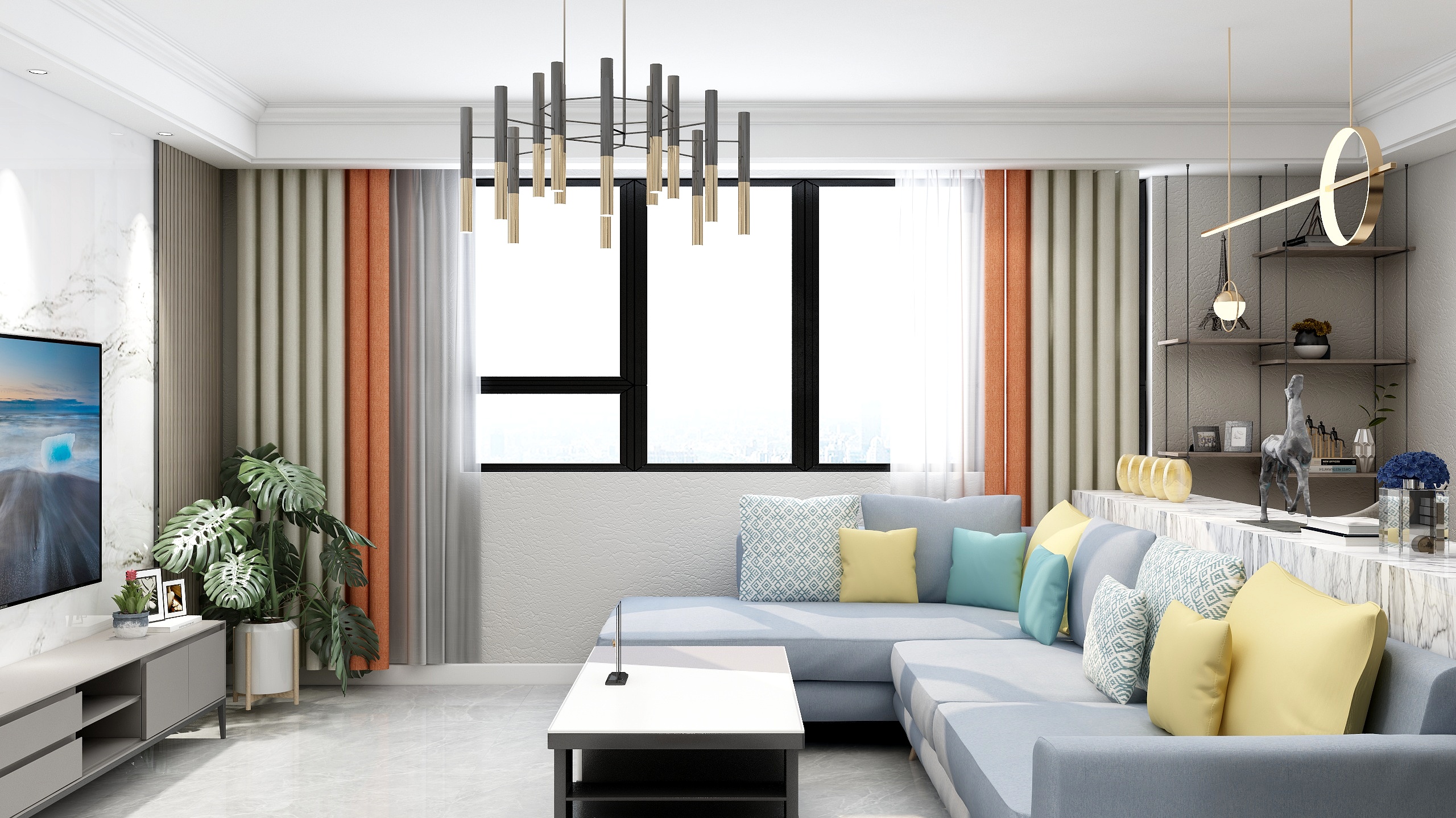 现代简约客厅设计-4