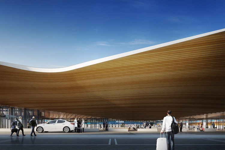 Helsinki Airport to Be Transformed with Undulating Roof and Public Landscape-32