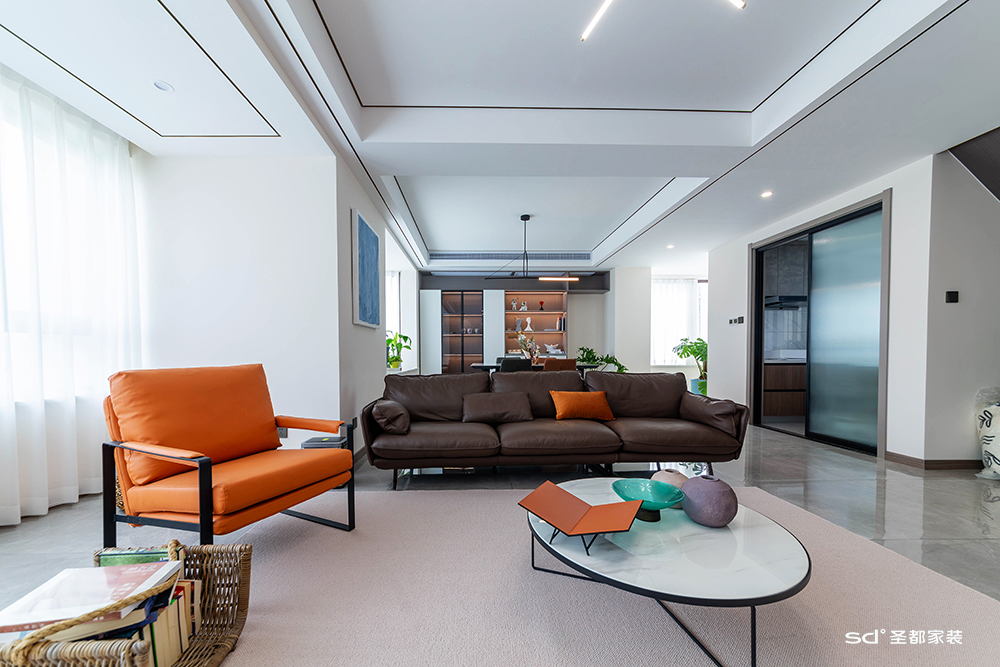 爱马仕橙韵 · 曹影设计师的现代简约之家丨中国合肥丨圣都家居装饰有限公司-7