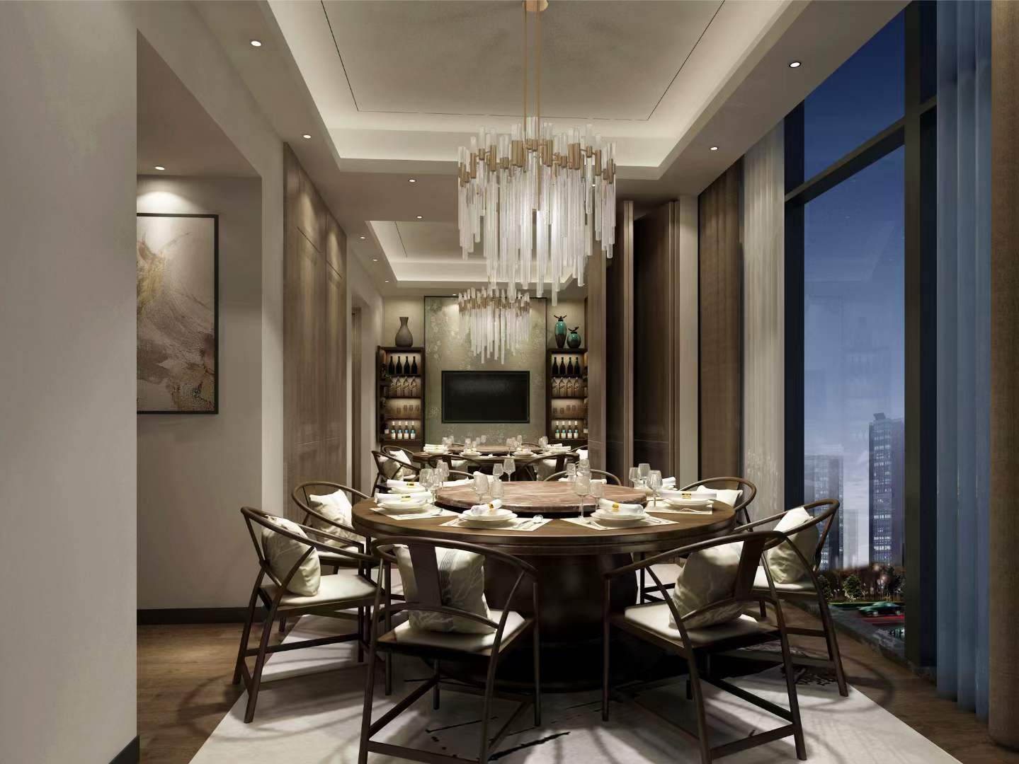 海鲜火锅主题餐厅效果图-1