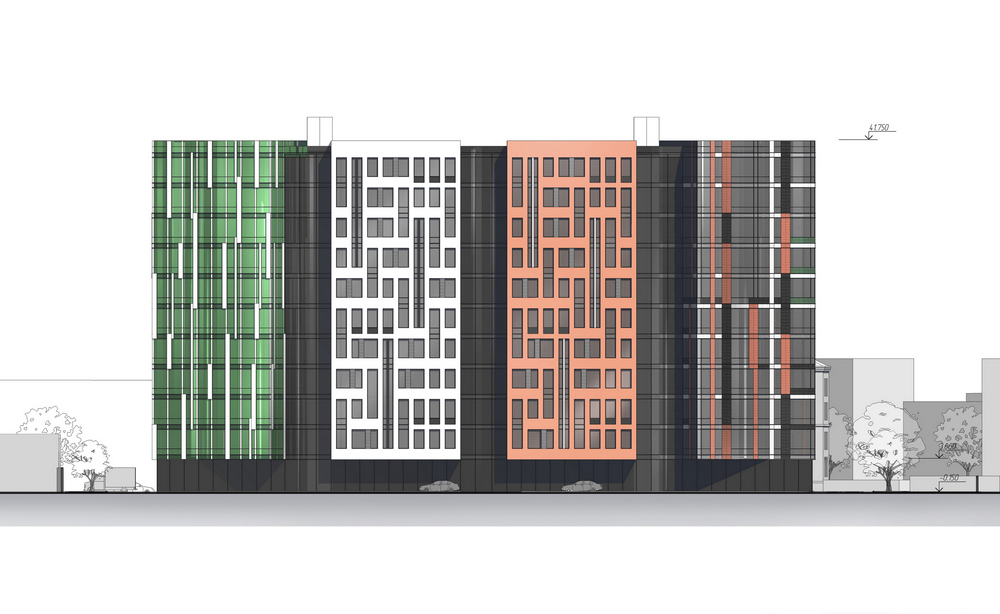 彩色玻璃构建的办公大楼-17