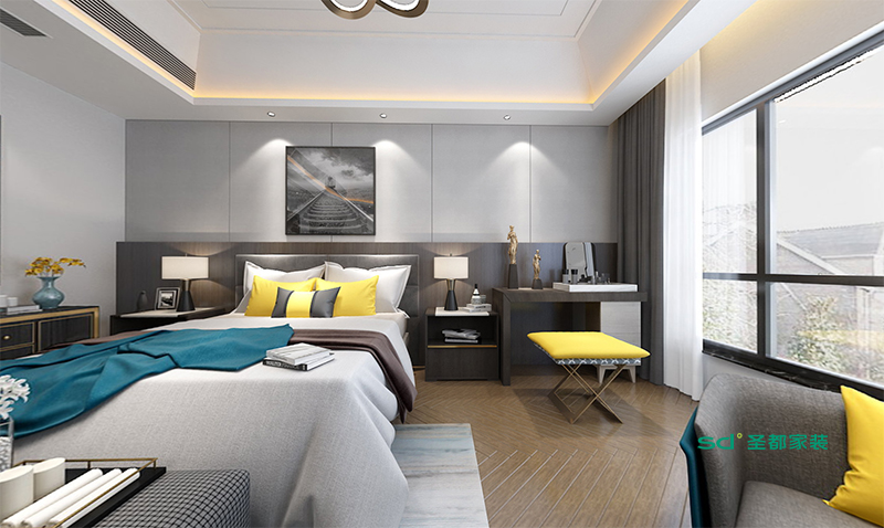 仙源欧境 400㎡现代简约别墅丨中国金华丨圣都家居装饰有限公司-16