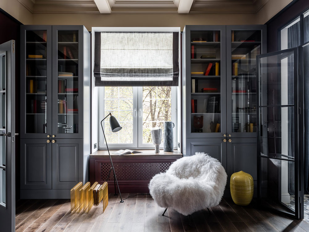 莫斯科斯大林时期建筑的彩色现代经典公寓-3