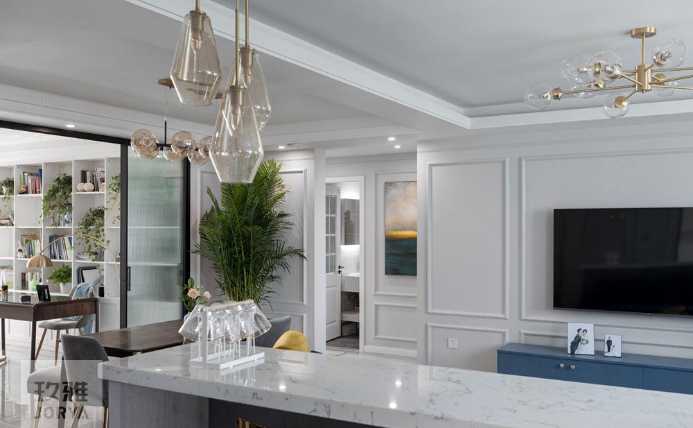 陆离设计师打造开放式平层空间，卧室变吧台书房-55