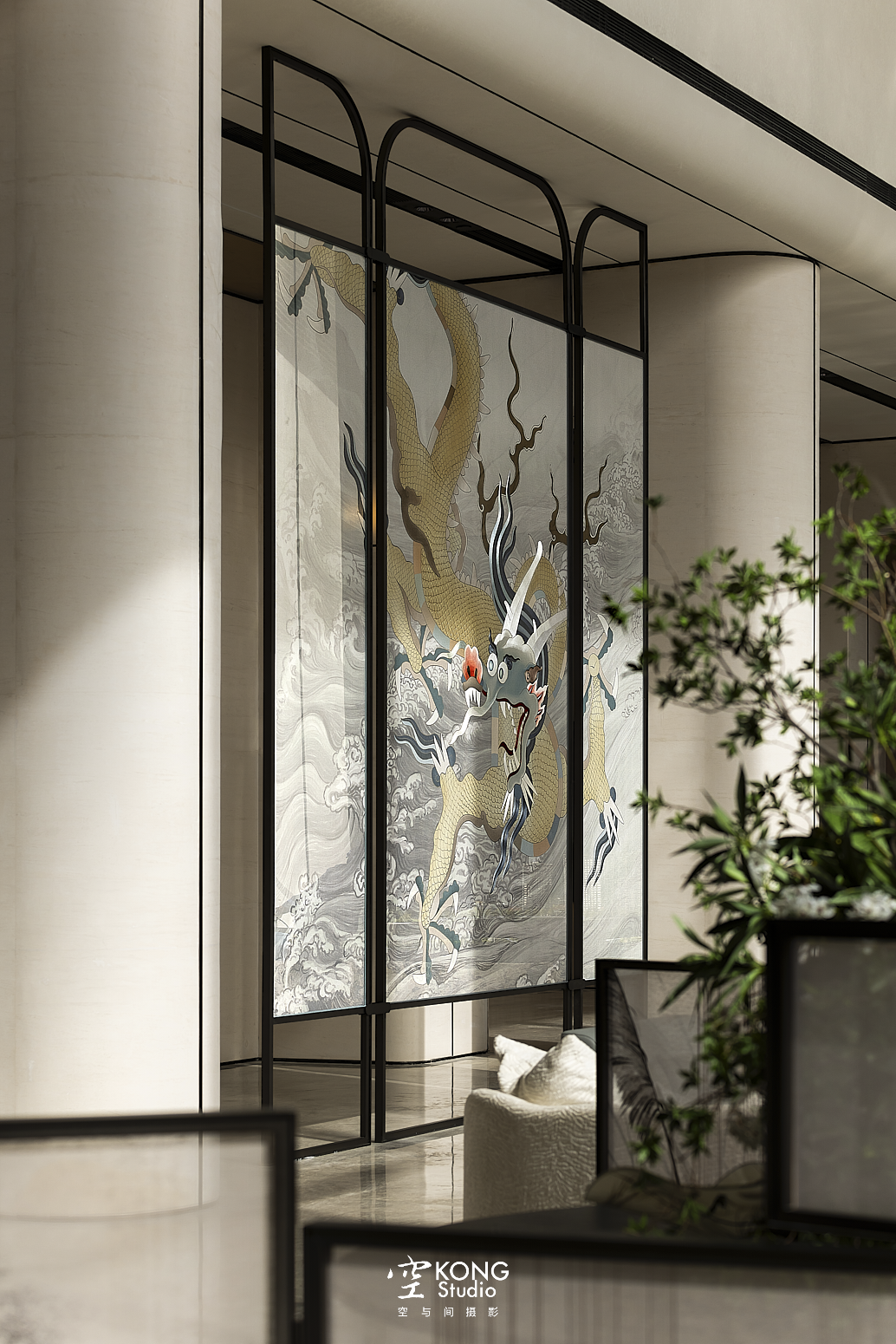 华润置地港宸润府销售中心丨内构筑设计-9