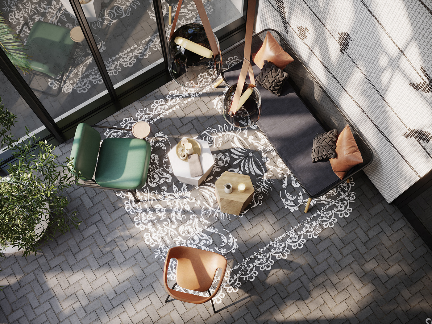 沙特利雅得 RAW 餐厅的绿意盎然 3D 设计丨沙特阿拉伯利雅得丨Laeta Interior-23