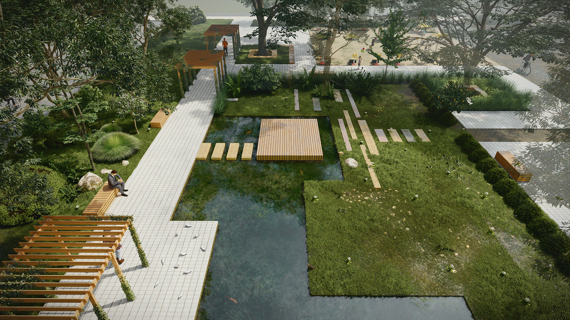 后工业公园渲染丨LUMION 课程学生-6