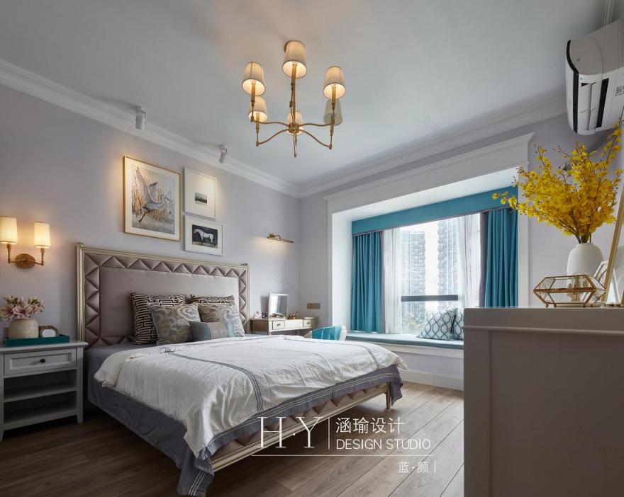 涵瑜设计丨平层书香独韵,盛世蓝颜-29