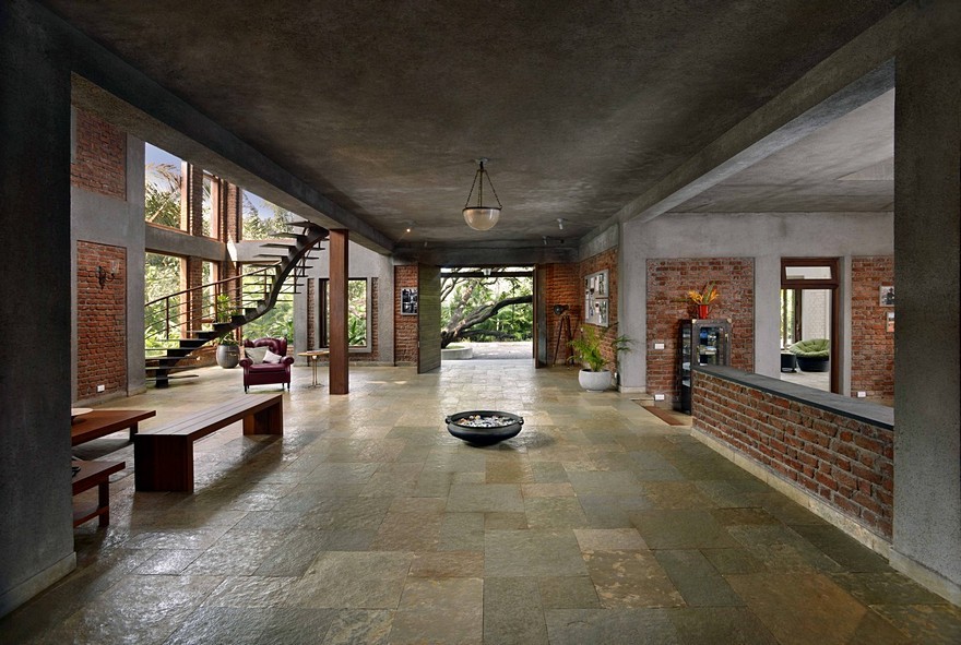 Indian Brick House with an Architectural Design Influenced by a Mango Trees Plantation-15