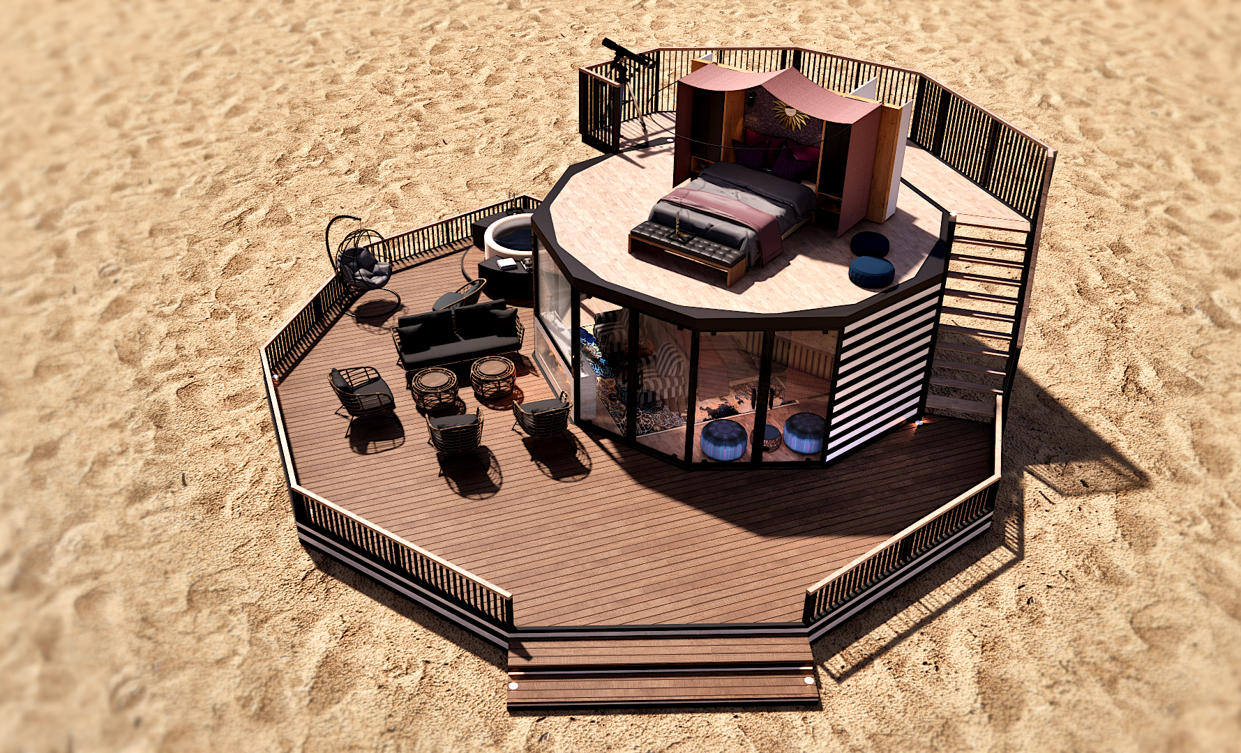 豪华露营舱 测地线圆顶佩特拉-19