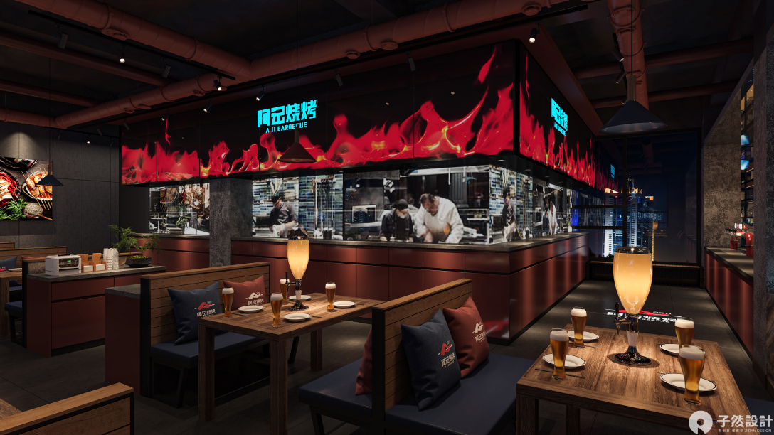 阿记烧烤·山阳店丨子然设计-28