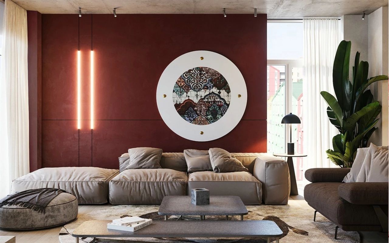 高级灰撞色搭配室内设计-42