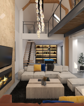 Plan 3d House Interior Rendering
