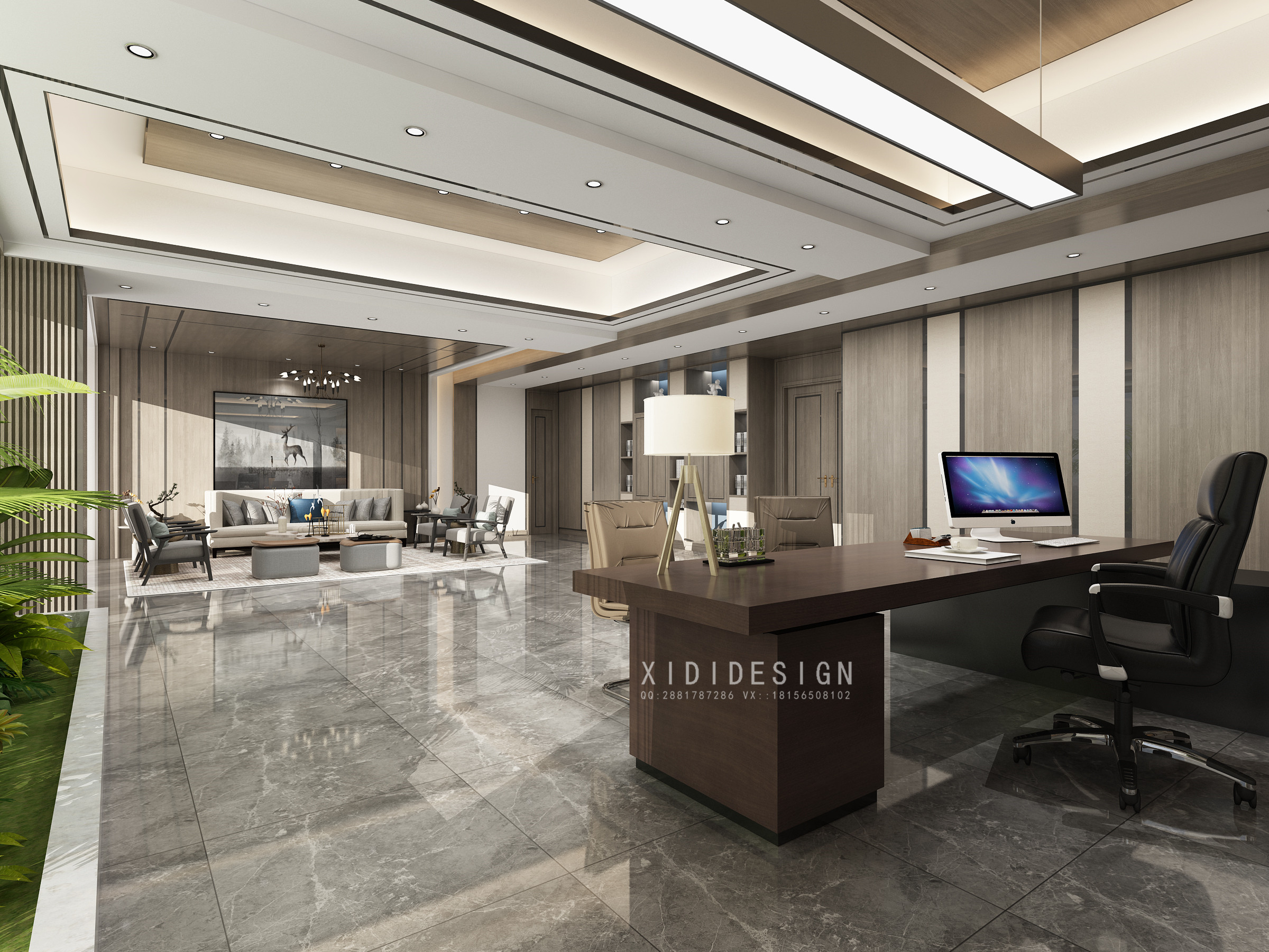 办公室经理室老总办公-4