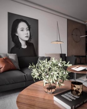 Sketchup客厅室内模型丨Dieu Linh