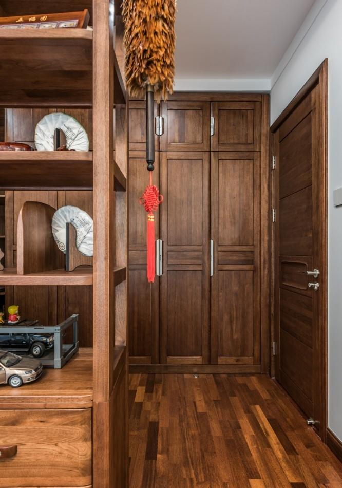 现代中式家居,实木与金属的完美碰撞-12