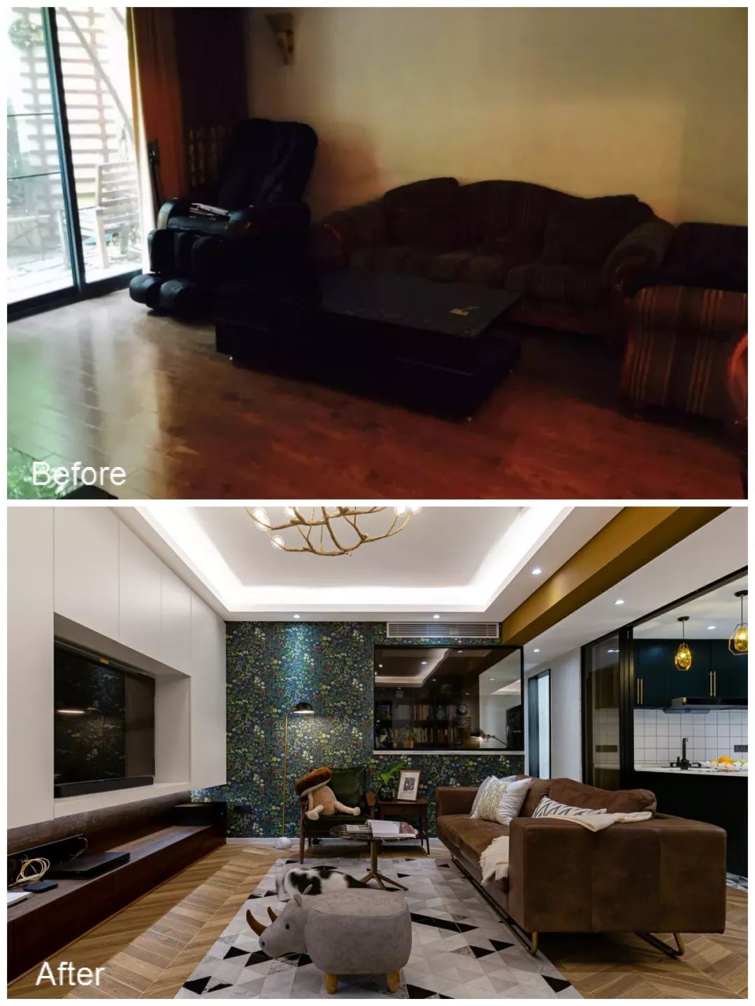 深圳福田 110 平五口之家改造 | 咖啡吧搬回家，三代同堂不拥挤-109