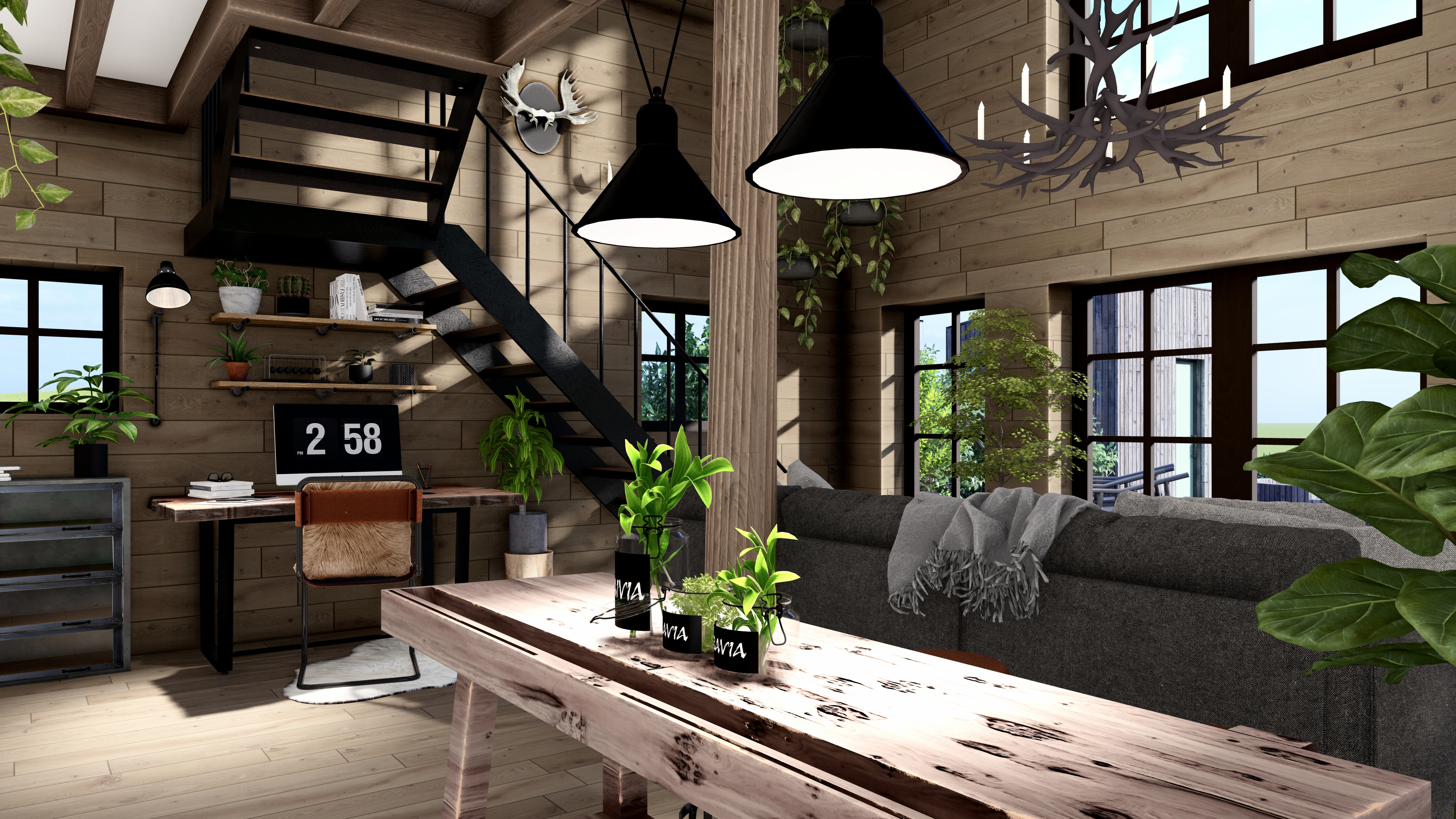 乡村住宅室内和景观设计及 3D 渲染丨德国丨EF 建筑设计工作室-11