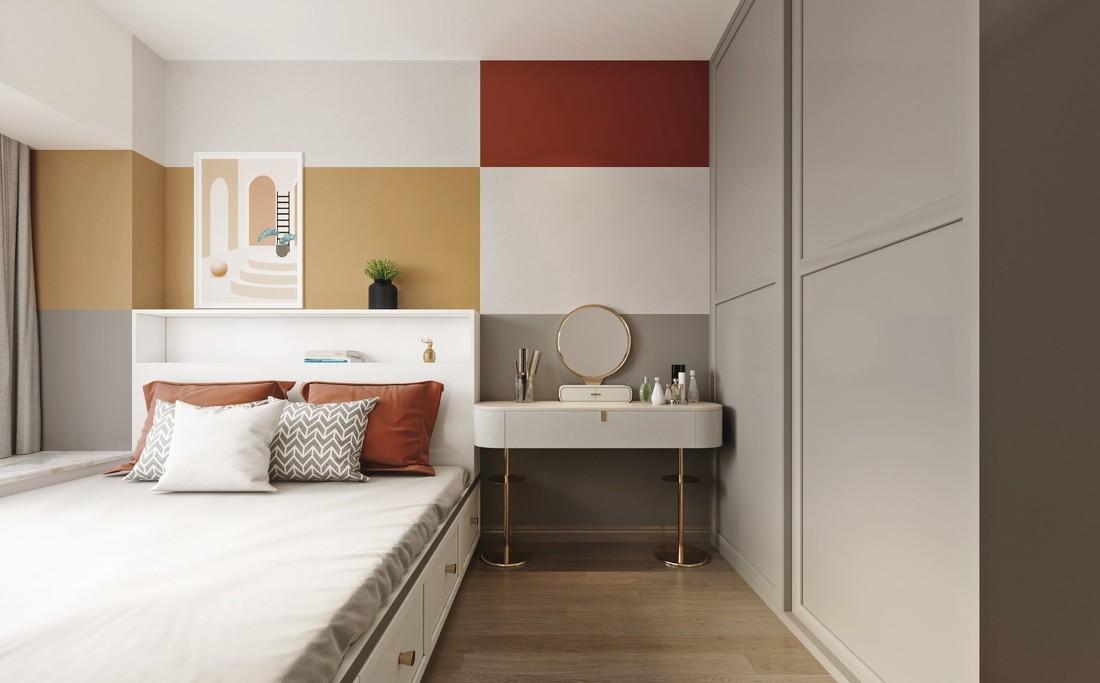 北欧现代风家居,精致收纳与色彩碰撞的完美融合-17