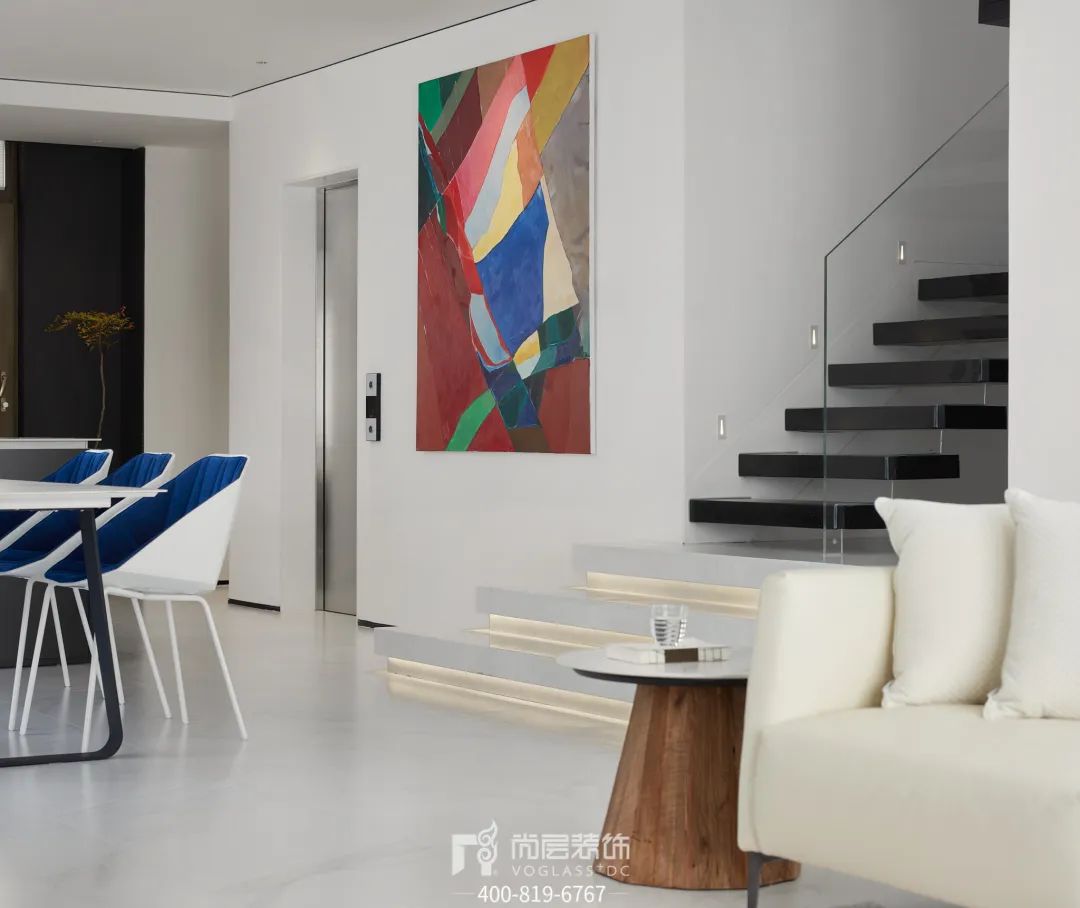 兴创荣墅｜300㎡叠拼别墅设计，「净」与「静」的交织律动-135