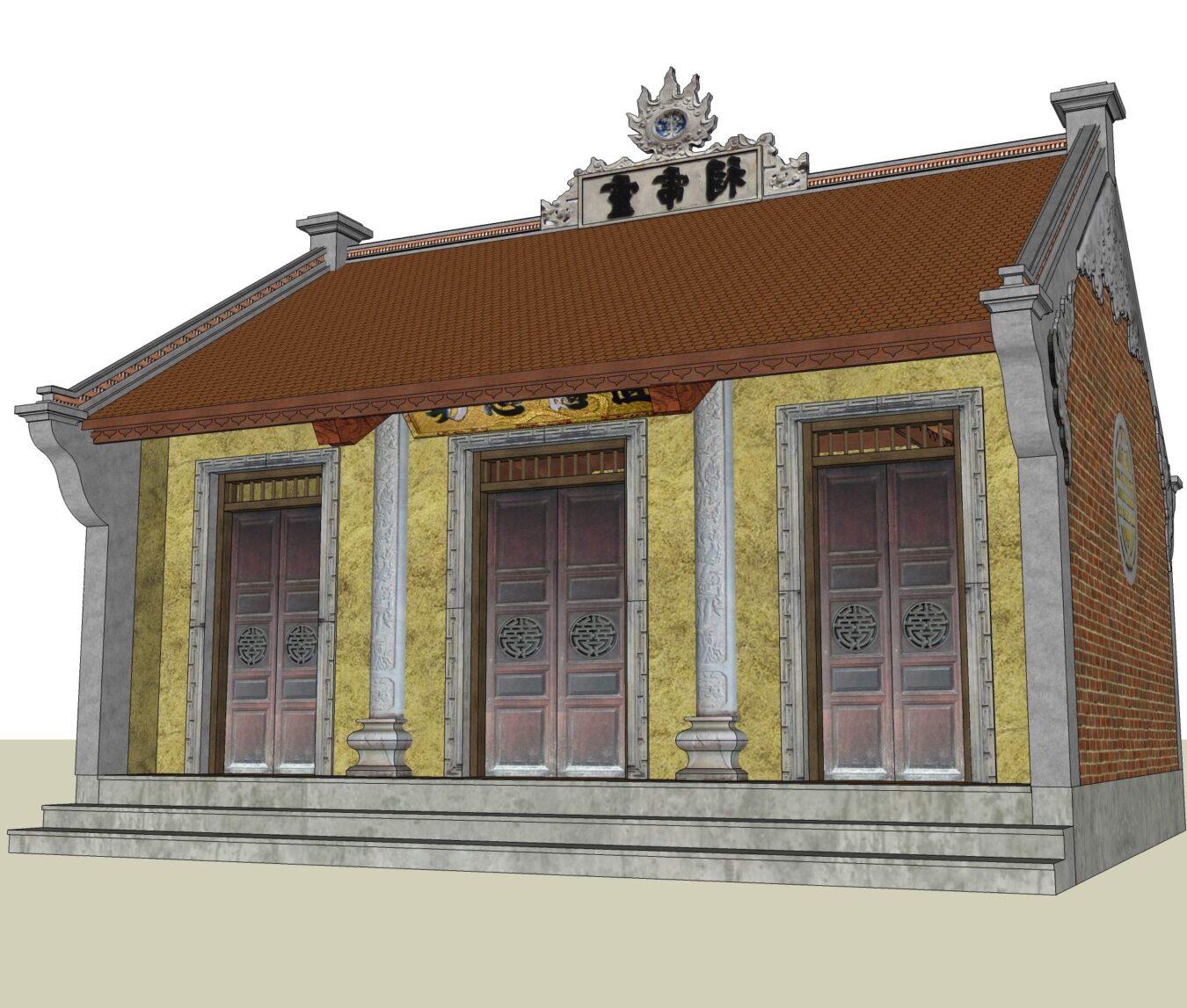 越南古建筑寺庙Sketchup模型库（P1）-6