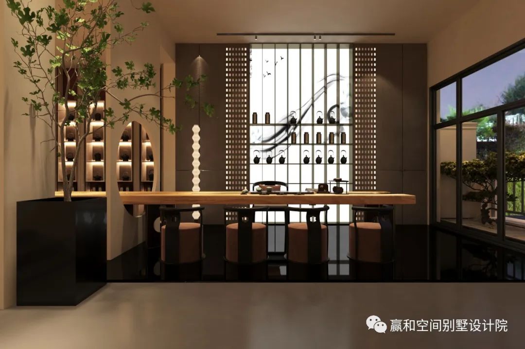 公园大地新东方美学茶室丨赢和空间-14