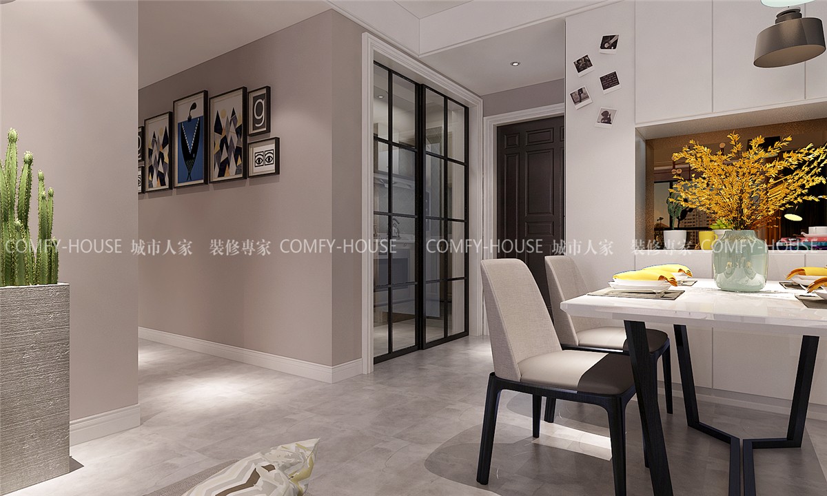 济南中垠雅苑 105 平北欧风三室两厅设计-9