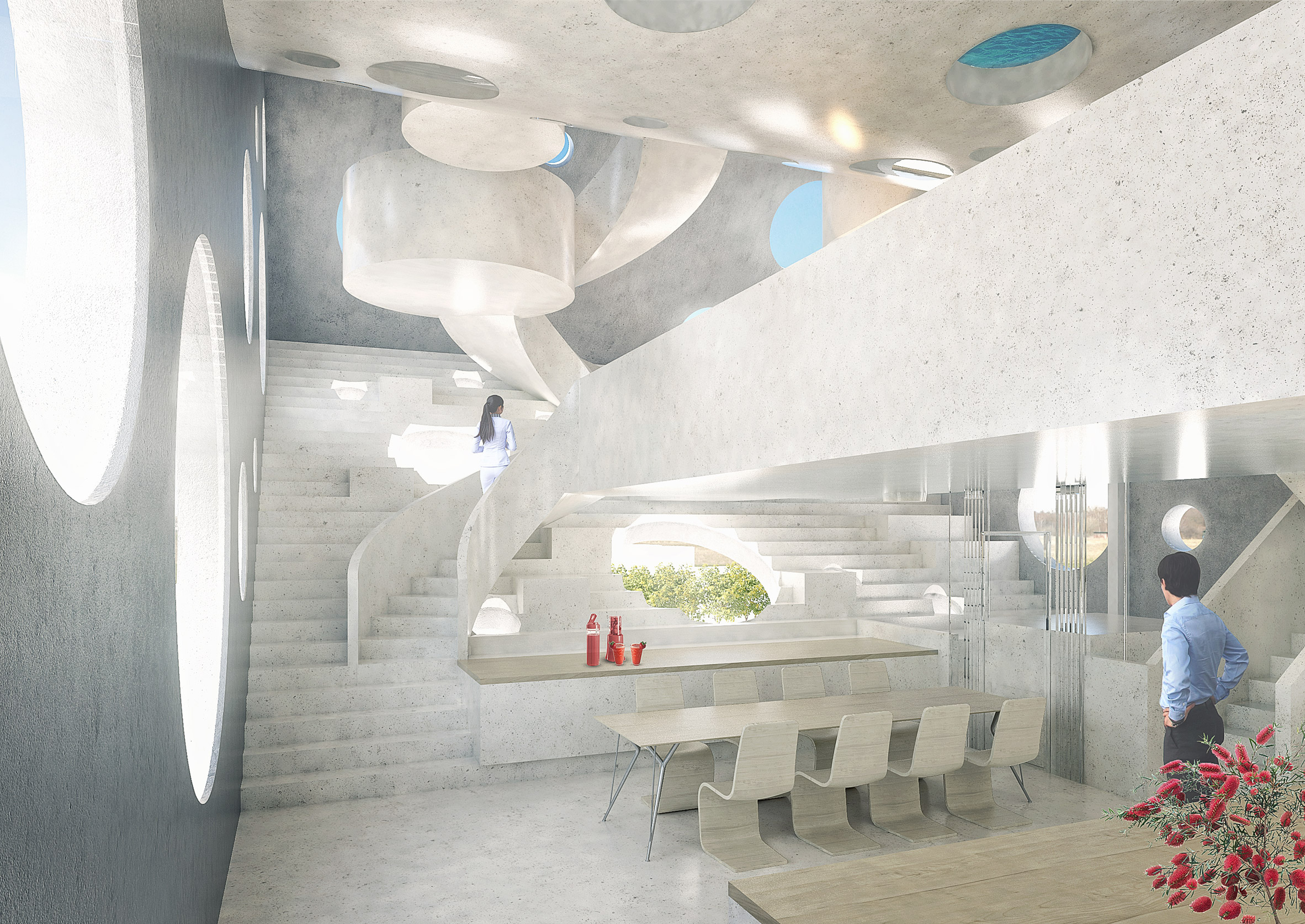 MVRDV 打造台南 Y 型别墅,屋顶泳池成焦点-13