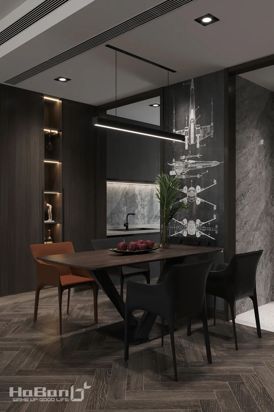 城南名著 127㎡现代黑白空间,藏家的精致生活-23