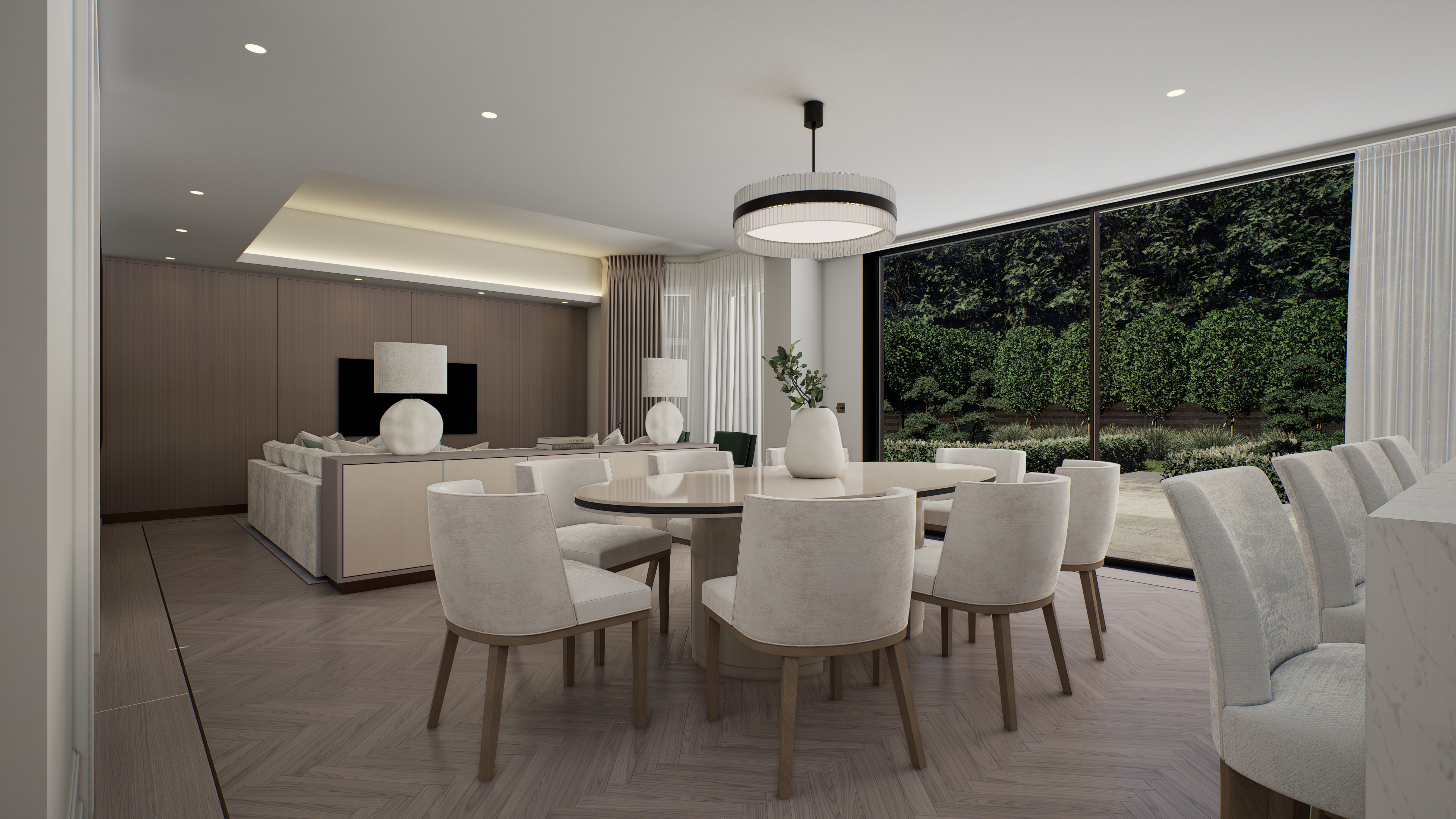 Kitchen & Living Area Visualization — Richmond, UK-26