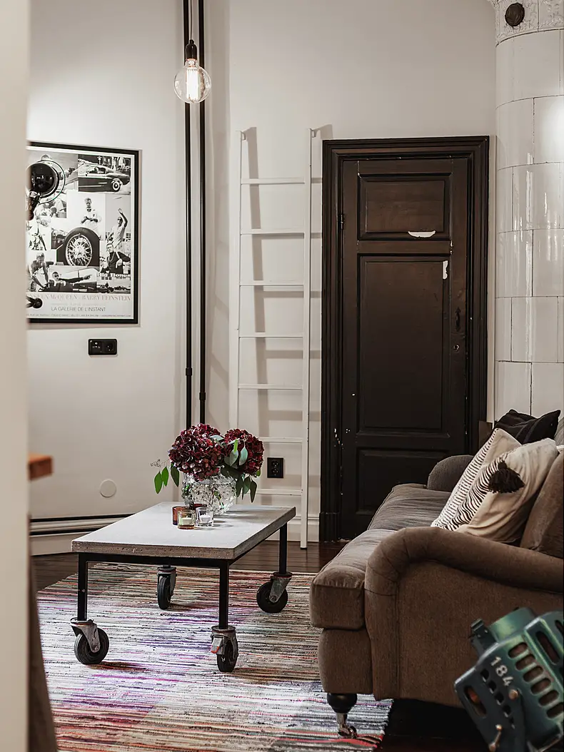 "瑞典 23m2 小户型公寓的纽约风设计"-3