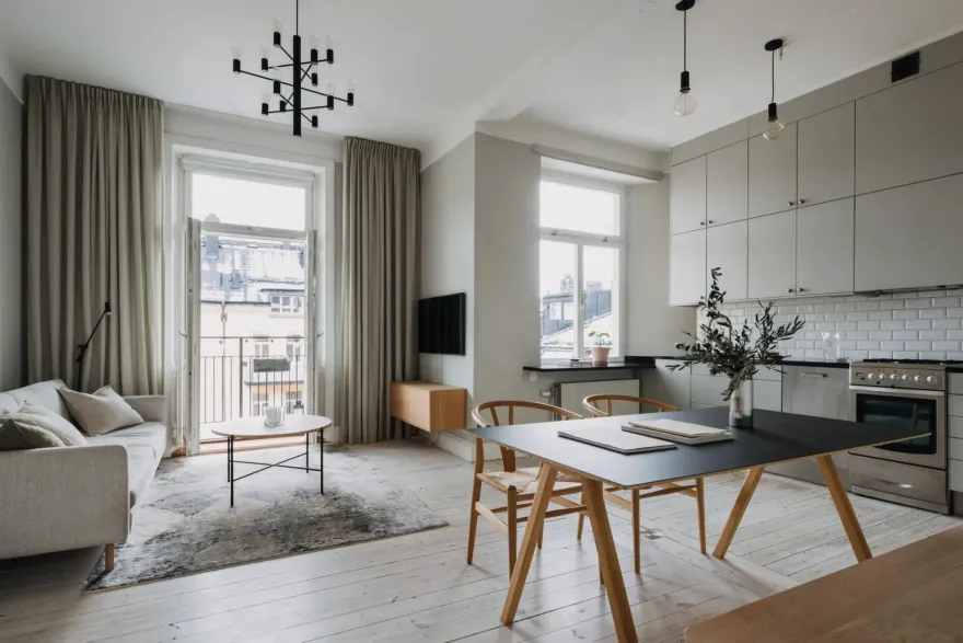 斯德哥尔摩宁静灰调一居-3