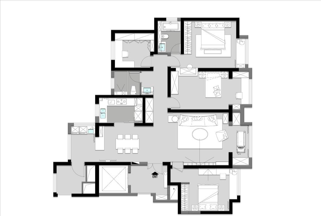米度设计丨暖暖日式风，打造全面屏的家-3