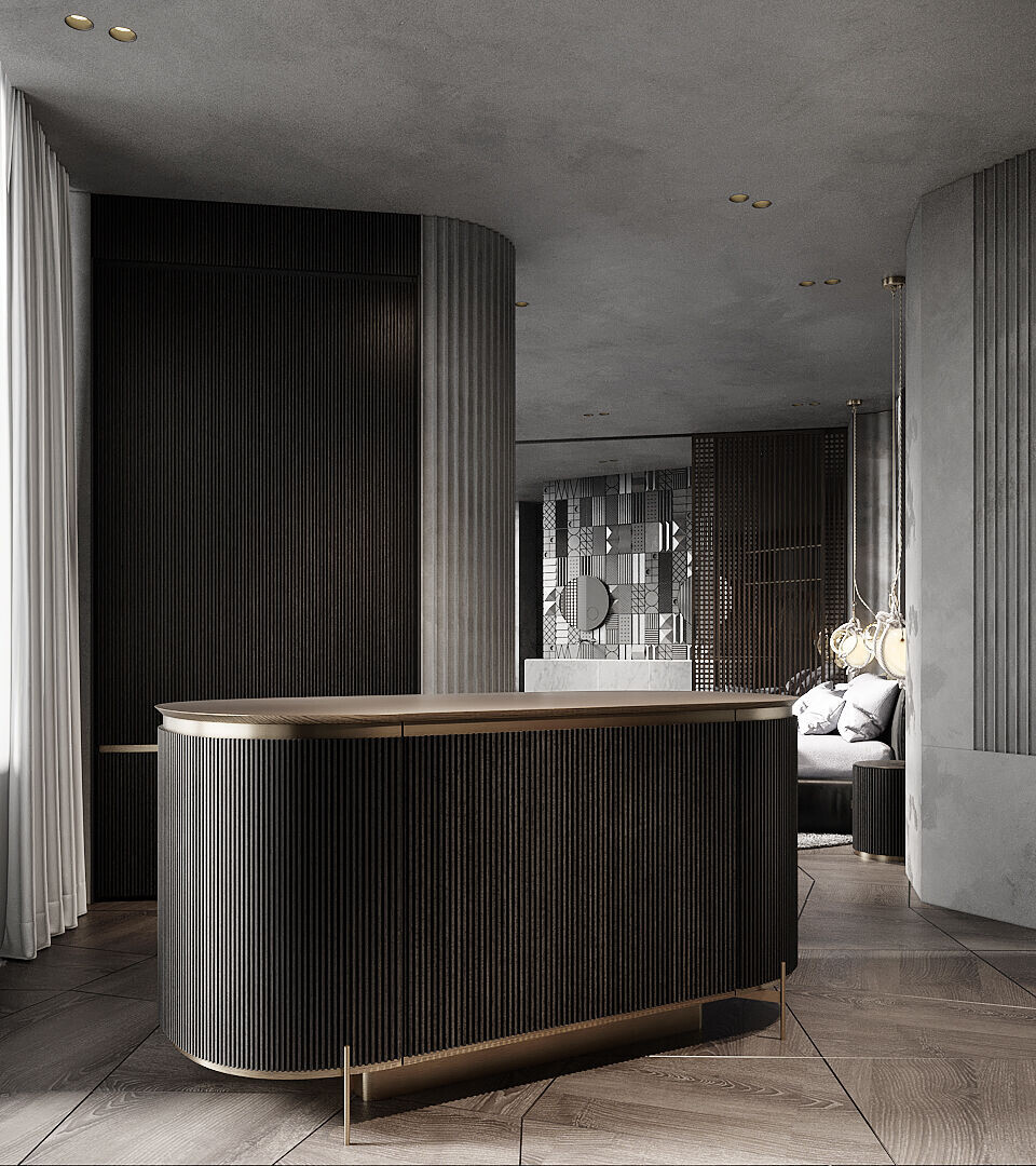 乌克兰极简黑公寓丨乌克兰基辅丨IQOSA-31