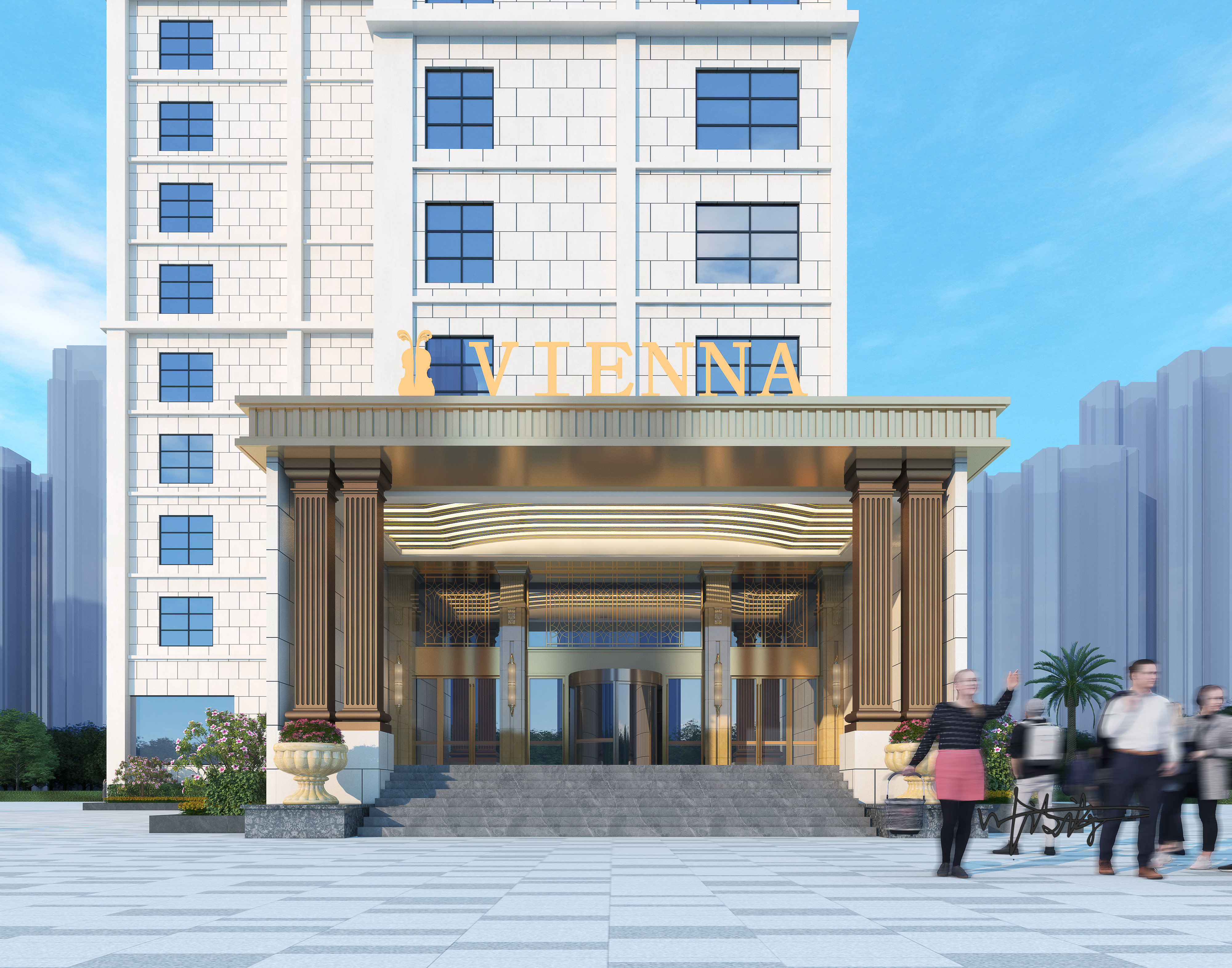 室外效果图|酒店外观-3