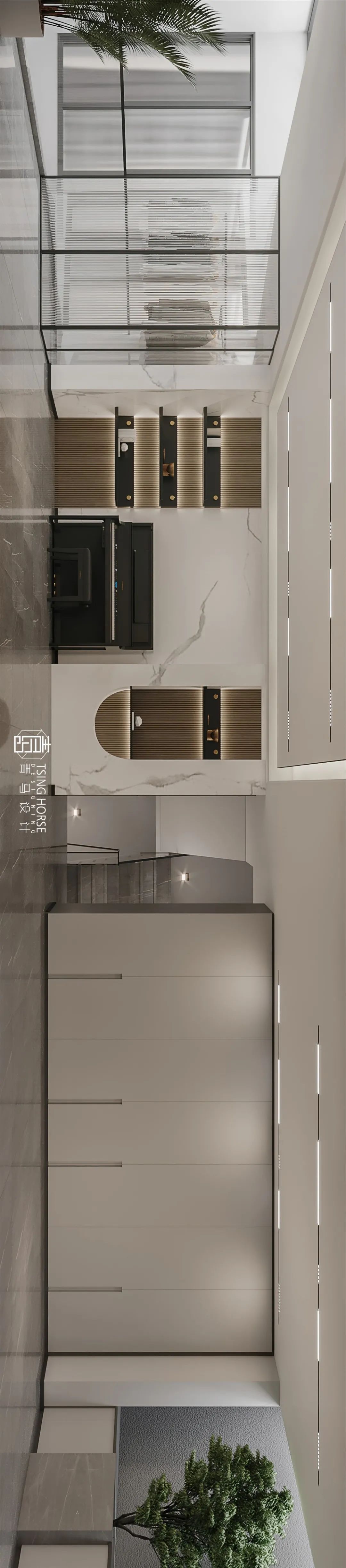 信达美墅现代简约复式空间设计丨青马别墅空间设计-48