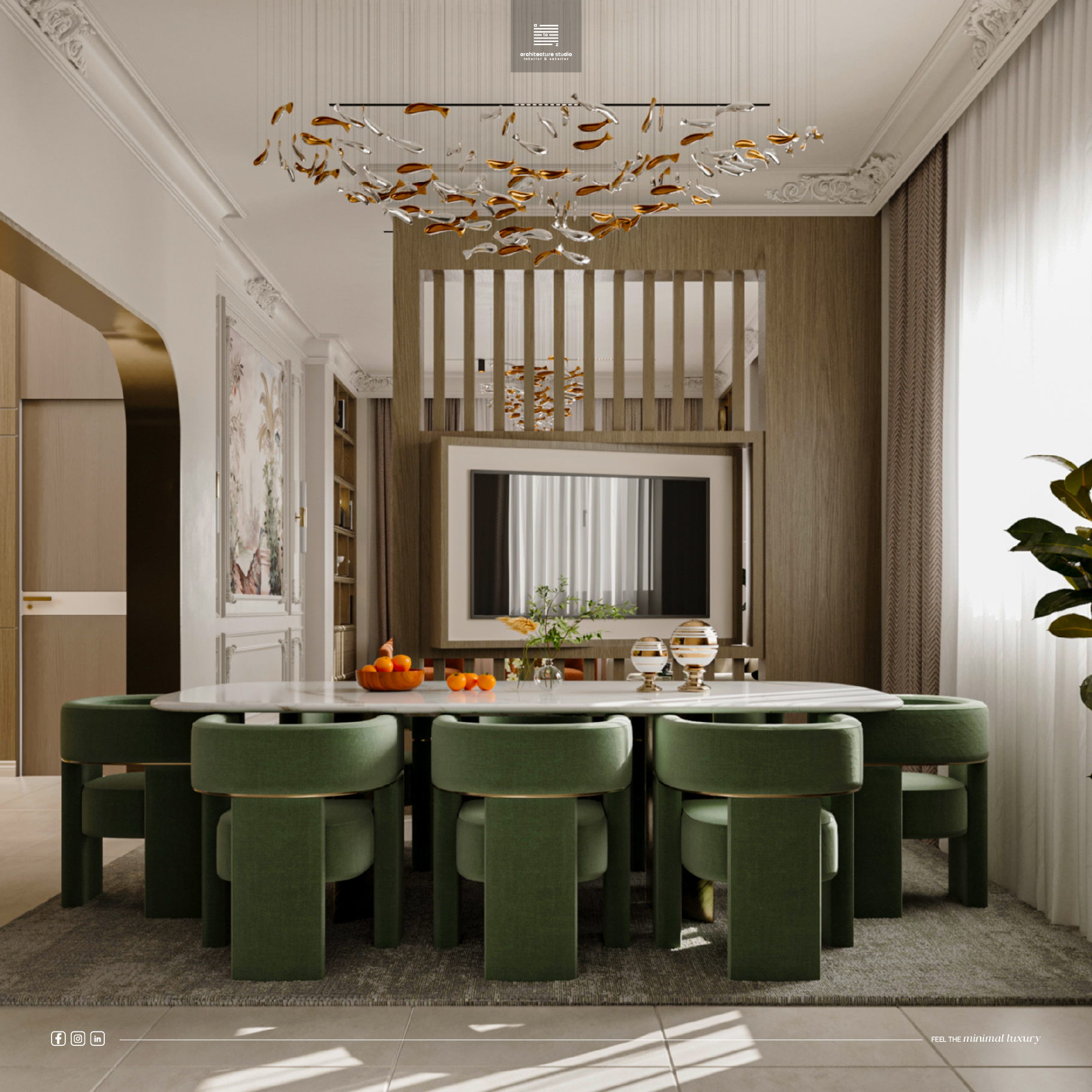 新古典接待双人套餐（注：这里的Duple推测可能是指双人套餐，但由于表述不太常规，可能需要结合具体语境进一步确定） 丨埃及丨A2Z Architects-15