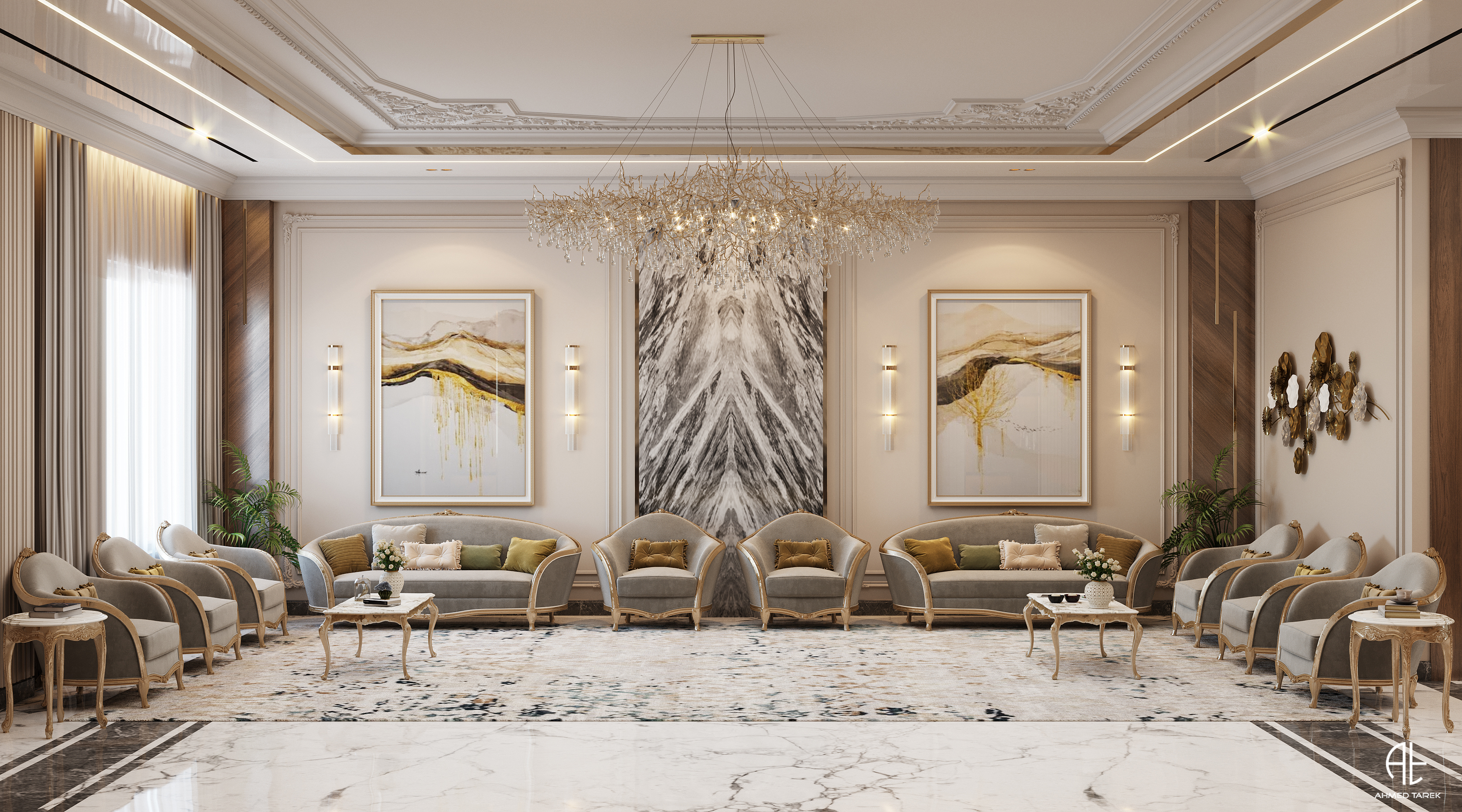 DiamondLu·urious 别墅接待处设计丨埃及开罗丨AHMED TAREK-24