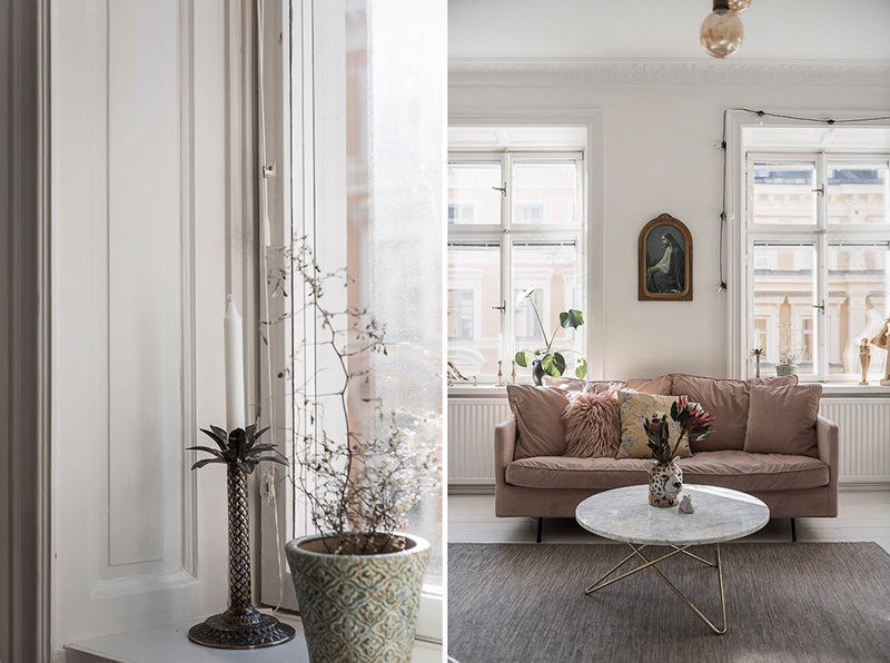 斯德哥尔摩 73 平米创意公寓 | 大胆墙纸与明亮装饰-8